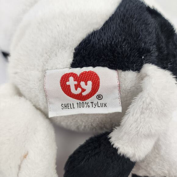 TY 2002 Pluffies 9" Cow "Grazer" Tylux Plush Stuffed Retired Clean & Soft EUC - Picture 4 of 7